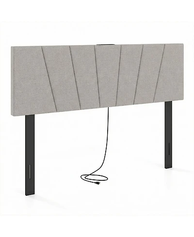 Slickblue Modern Geometric Bed Headboard Upholstered Design for Bedroom Wall Decor