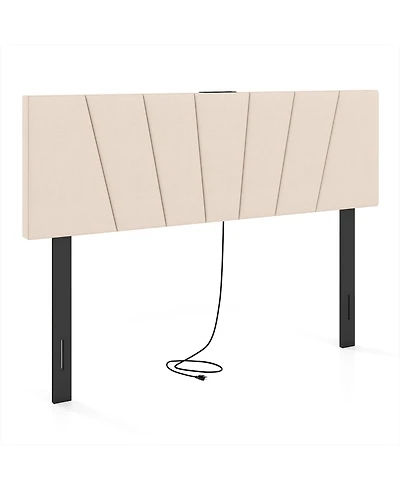 Slickblue Modern Geometric Bed Headboard Upholstered Design for Bedroom Wall Decor