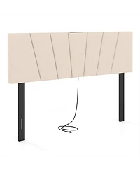 Slickblue Modern Geometric Bed Headboard Upholstered Design for Bedroom Wall Decor