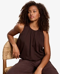 Sanctuary Women's Retreat Crewneck Bubble Tank Top