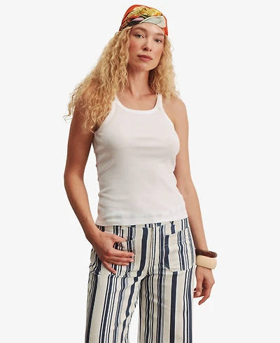 Sanctuary Women's Sprinter Rib Scoop Neck Tank Top