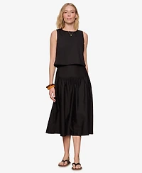 Sanctuary Women's Poplin A-Line Midi Skirt