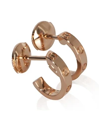 Pre-Owned Cartier Rose Gold Small Model Love Hoop Earrings