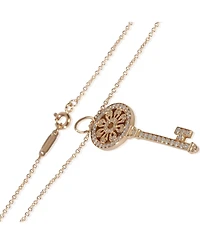 Pre-Owned Tiffany & Co Rose Gold Diamond Medium Model Petals Key Pendant