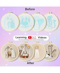 Gnuadz Embroidery Kit Adult Beginner Religion Pattern Hand Stitching Diy Sewing Box
