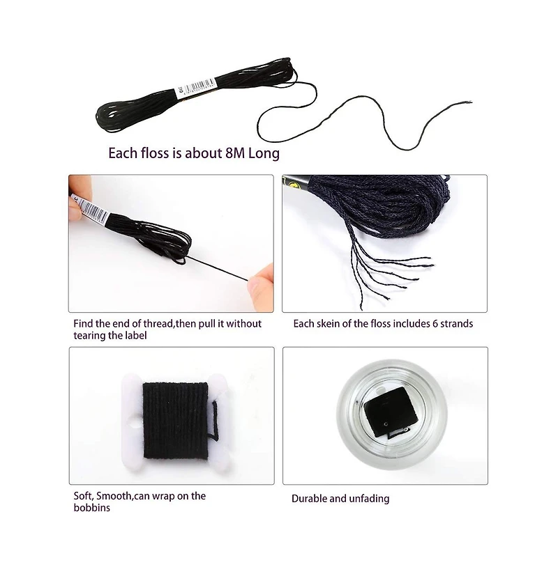 Gnuadz Embroidery Floss Gradient Thread Bobbins