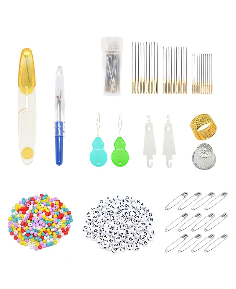 Gnuadz 52pieces Embroidery Floss Kit Beads Tools Friendship Bracelet Diy