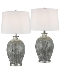 360 Lighting Ainsworth 28 1/4"H Textured Glaze Ceramic Table Lamp Set of 2