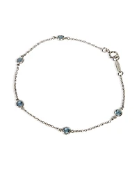 Pre-Owned Tiffany & Co Platinum Aquamarine Elsa Peretti Color By The Yard Bracelet