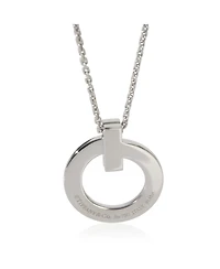 Pre-Owned Tiffany & Co White Gold Diamond Tiffany T T1 Circle Pendant