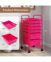 Slickblue 6 Drawer Rolling Storage Cart Organizer Multifunctional