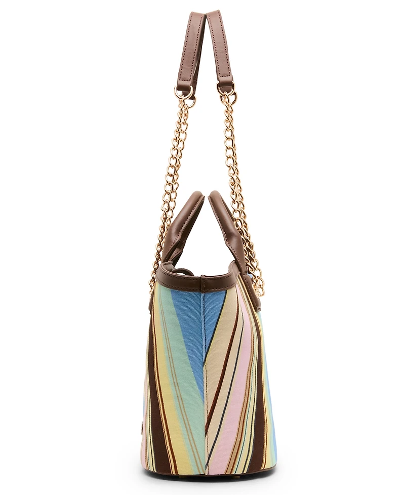 Anne Klein Mixed Stripe Small Tote Handbag