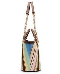 Anne Klein Mixed Stripe Small Tote Handbag