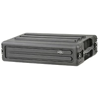 Skb 2U Roto-Molded Shallow Rack Case with Steel Rails