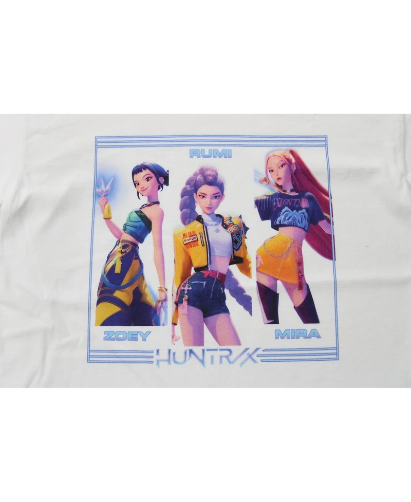 KPop Demon Hunters Boys Huntrix on White Short Sleeve Kids T Shirt