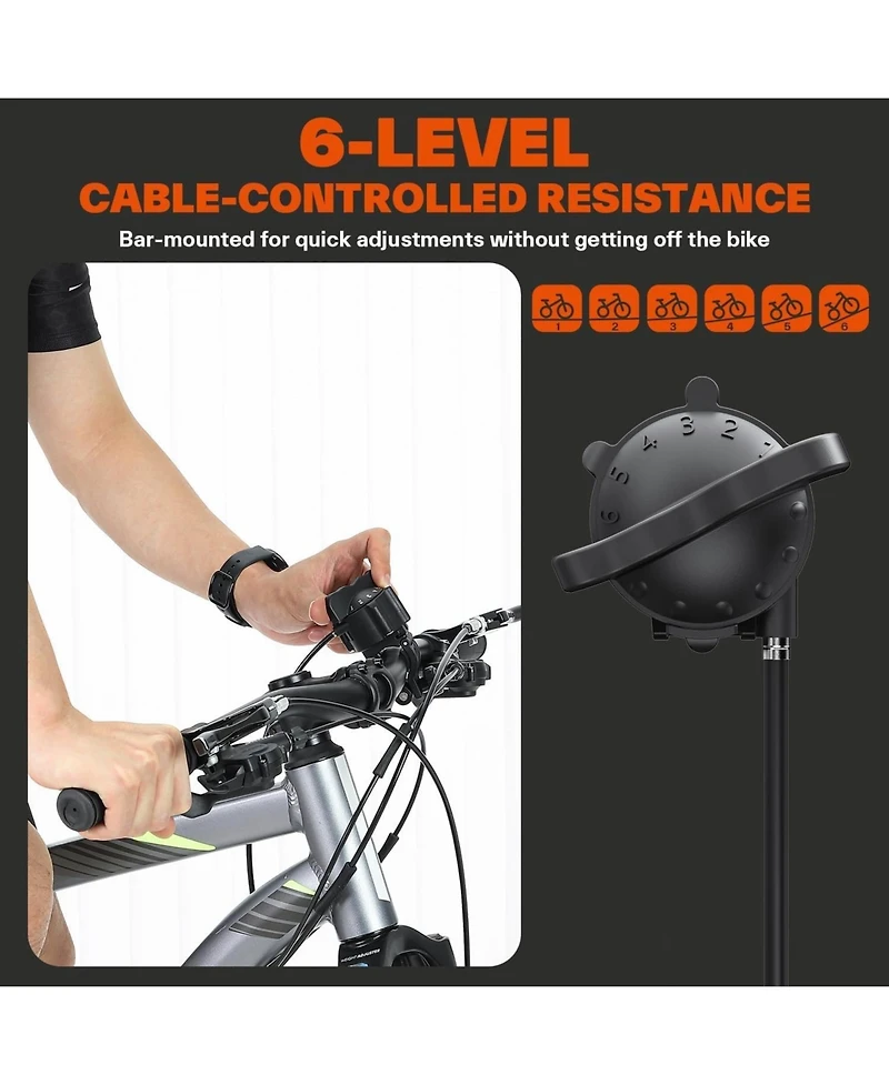 Sportneer Magnetic Bike Trainer Stand for 26–28 and 700C Wheels, 6-Level Resistance