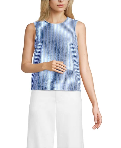 Lands' End Women's Seersucker Matchback Shell