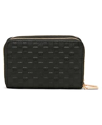 Anne Klein Embossed Double Zip Around Wallet