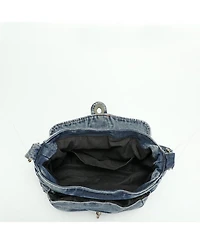 Luma Denim Flap Shoulder Bag Crossbody Purse Casual Blue Jean Handbag Adjustable Strap Everyday Small Messenger Bag