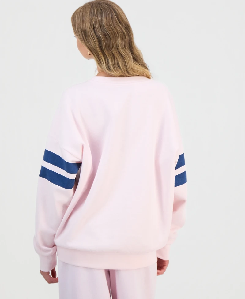 Rebel Veil Juniors' Varsity Applique Crewneck Sweatshirt