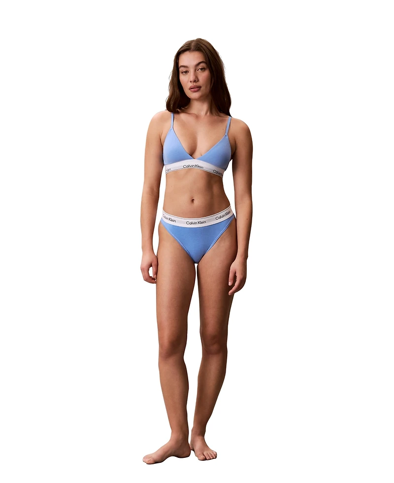 Calvin Klein Women's Icon Cotton-Modal Lightly Lined Triangle Bralette QF8498