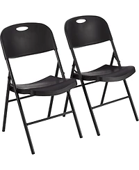 Yiortwo Heavy Duty Folding Chair, Stackable Portable Indoor Outdoor Seating