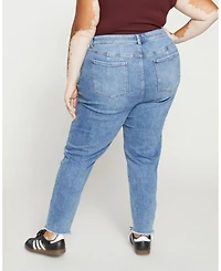 Universal Standard Women's Plus Joni High Rise Curve Slim Leg Jeans