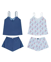Flora by Nikrooz Women's Stacy 4-Pc. Pack 2 Cami & Shorts
