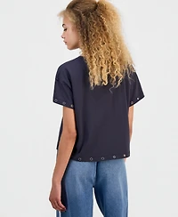 Madden Girl Juniors' Nyc Grommet T-Shirt