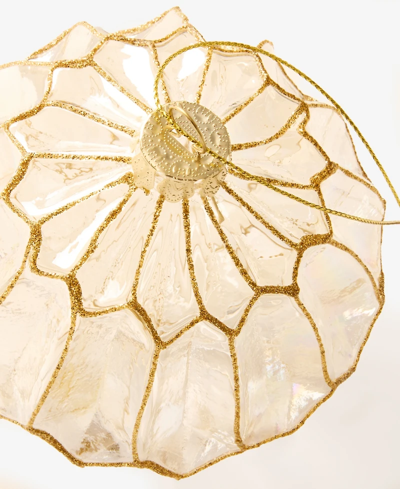 Holiday Lane Berry Tones Gold Molded Ball Ornament, Macy's Exclusive