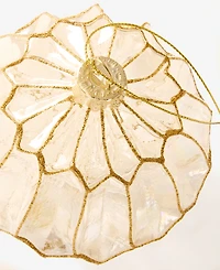 Holiday Lane Berry Tones Gold Molded Ball Ornament, Macy's Exclusive