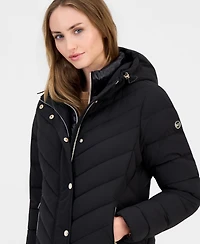 Michael Kors Women's Hooded Bibbed Packable Puffer Coat