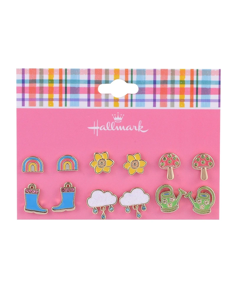 Hallmark 6 pack Easter Spring Stud Earring Set