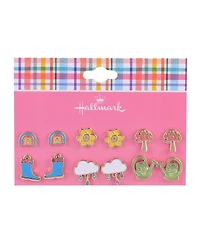 Hallmark 6 pack Easter Spring Stud Earring Set