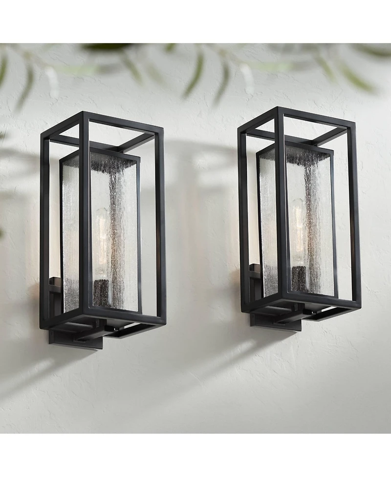 Possini Euro Design Amir 18inch High Outdoor Wall Light Set of 2