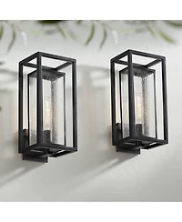 Possini Euro Design Amir 18inch High Outdoor Wall Light Set of 2