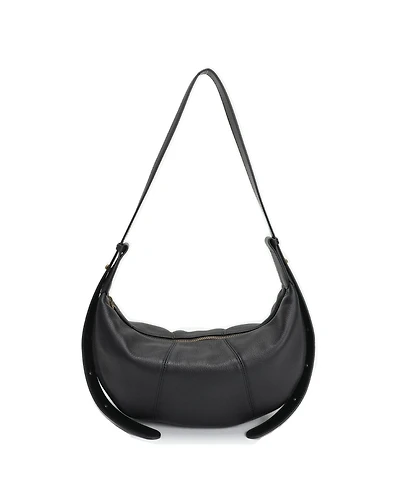 Susu Vera Leather Crescent Bag Half-Moon Hobo Croissant Style Dumpling Shoulder Purse