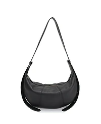 Susu Vera Leather Crescent Bag Half-Moon Hobo Croissant Style Dumpling Shoulder Purse