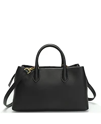 Susu Luna Pebbled Leather Top Handle Satchel Bag for Women Structured Crossbody Shoulder Handbag