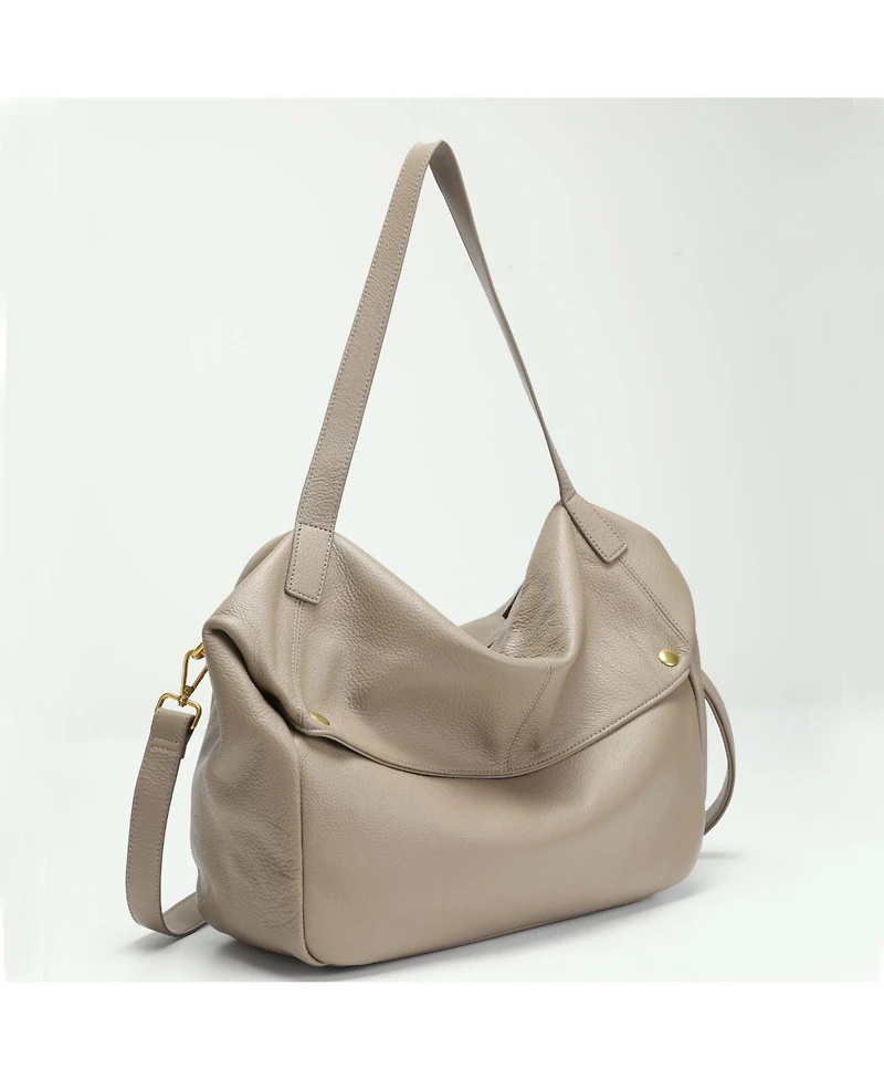 Susu Sia Large Pebbled Leather Hobo Bag Slouchy Shoulder Bag with Adjustable Crossbody Strap Soft Everyday Tote Purse for Women