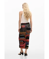 Desigual Women's Printed Knit Skirt