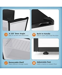Cowsar 1.1 Cu.ft Upright Freezer with Reversible Door and Thermostat
