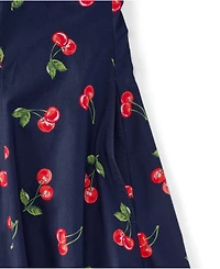 Lands' End Women's Princess Seamed Cotton Poplin Midi Dress