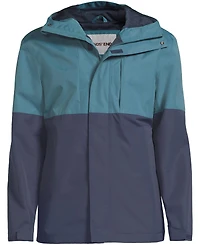 Lands' End Men's Waterproof Colorblock Raincoat