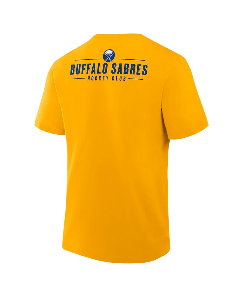 Fanatics Men's Gold Buffalo Sabres Crash The Net Legacy T-Shirt