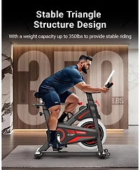Harison Magnetic Exercise Bike for Home, 350 lbs Capacity, Adjustable with App