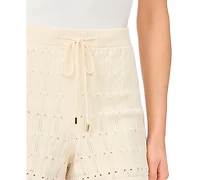 CeCe Women's Pointelle Pull-On Shorts
