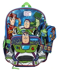 Toy Story Boys' and Girls' Backpack, Lunch Bag, Pencil Case, Key Chain and Coin Pouch, 5-Piece Set