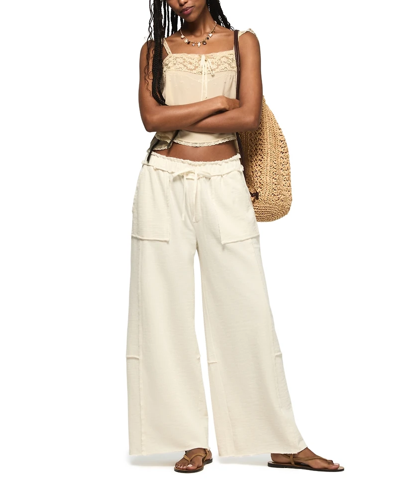 Lucky Brand Women's Fleece Wide-Leg Pants