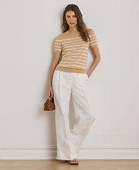 Lauren Ralph Women's Crewneck Short-Sleeve Sweater